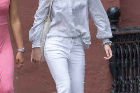 Emma Watson Radiated Beauty in a White Outfit During Outing With Friends