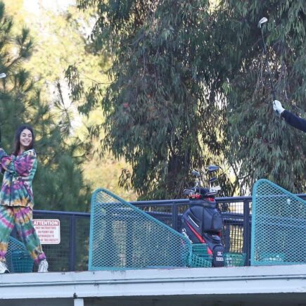 Vanessa Hudgens and Cole Tucker are Having a Blast at the Golf Range