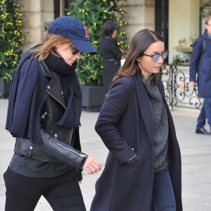 Emma Watson Looked Fierce in a Leather Biker Jacket as she Explored Paris