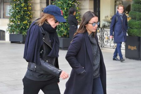 Emma Watson Looked Fierce in a Leather Biker Jacket as she Explored Paris