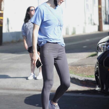 Alexandra Daddario was Energetic in Casual Outfit as she Ran Errands in LA