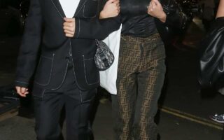 Helen Flanagan Looks Chic in a Fendi Outfit for a Night Out with Friend