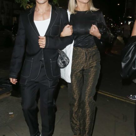 Helen Flanagan Looks Chic in a Fendi Outfit for a Night Out with Friend