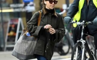 Emilia Clarke Doing Some Shopping and Enjoys a Morning Stroll out in London
