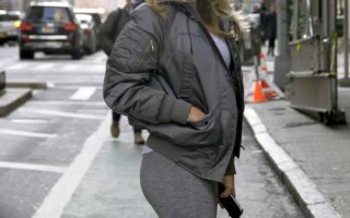 Kate Upton Wearing Leggings Out in New York