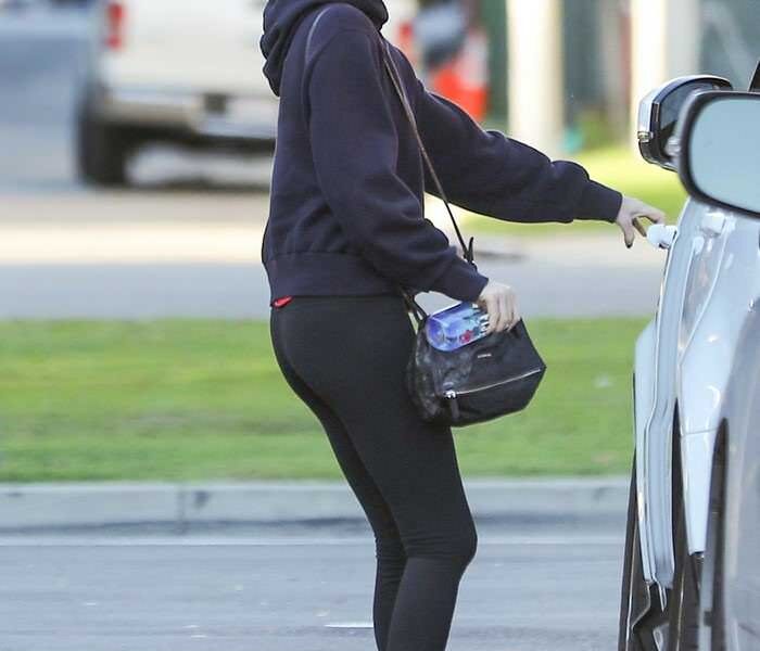 Charlize Theron in Tights Out in West Hollywood