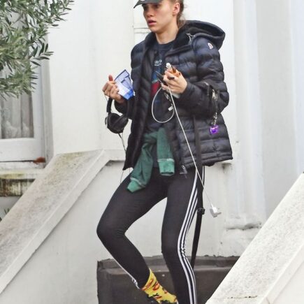 Suki Waterhouse in Spandex Out in London