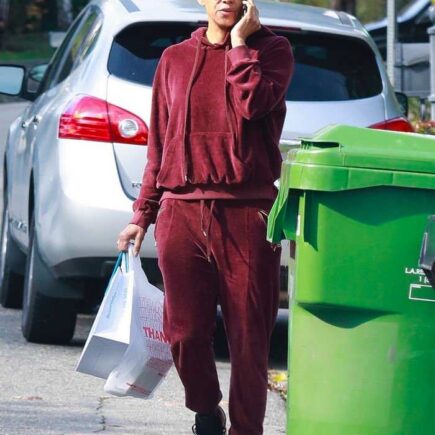 Halle Berry in Tracksuit Getting Her Lunch To-Go in LA