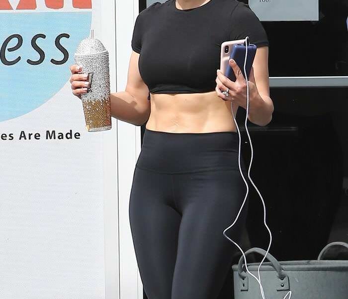 Jennifer Lopez in Gym Ready Outfit in Miami
