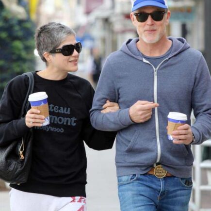 Selma Blair in a Black Jumper & Jogging Bottoms Out for a Coffee in LA