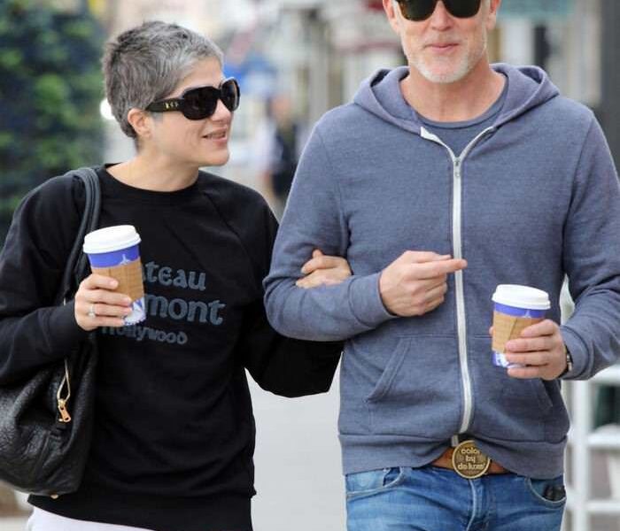 Selma Blair in a Black Jumper & Jogging Bottoms Out for a Coffee in LA