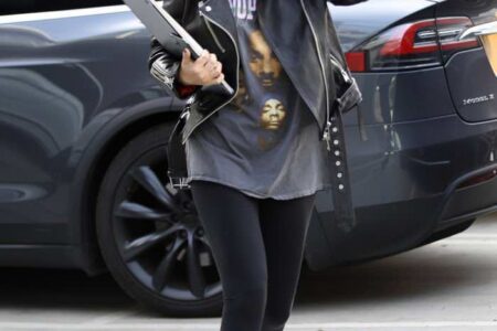 Selena Gomez in Dr. Martens 1460 Boots Outside Nine Zero One Salon in West Hollywood