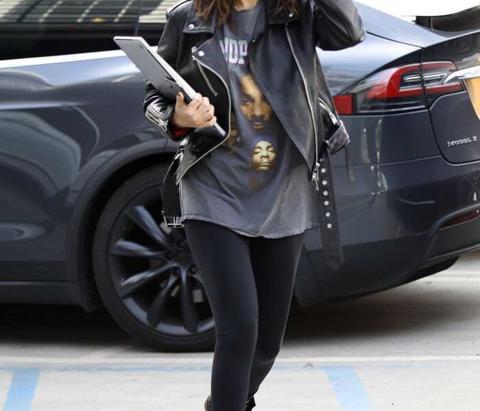 Selena Gomez in Dr. Martens 1460 Boots Outside Nine Zero One Salon in West Hollywood