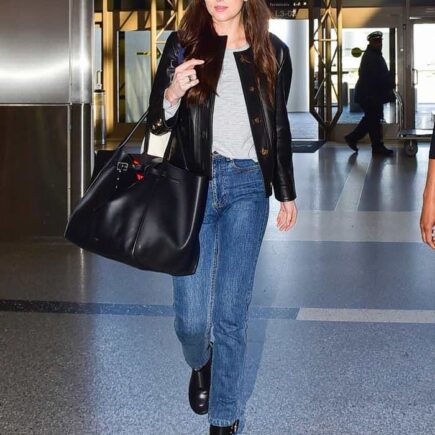 Dakota Johnson in Stunning Chic Comfortable Travel Look at LAX