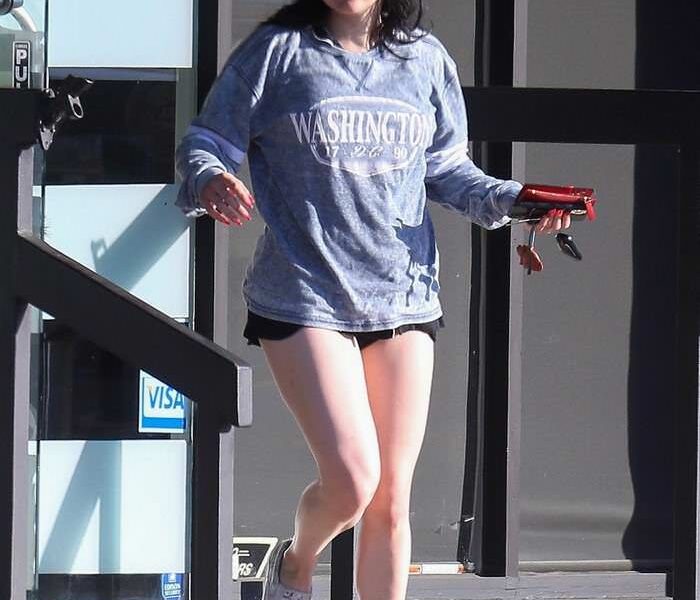 Ariel Winter Leggy in Black Hotpants Leaving a Nail Salon