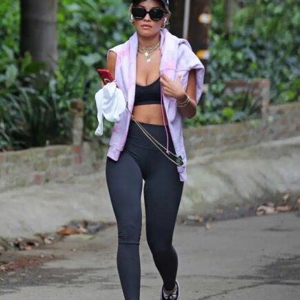 Rita Ora in Spandex Stepped Out for a Solo Hike in Los Angeles