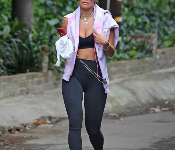 Rita Ora in Spandex Stepped Out for a Solo Hike in Los Angeles
