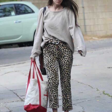 Scout Willis Looks Chic in a Cashmere Sweater and Leopard Print Pants in LA