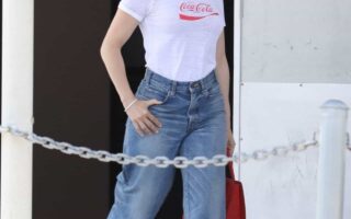 Jennifer Lopez Wears a Coca-Cola T-shirt as She Leaves the Studio with Ben