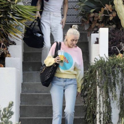 Miley Cyrus Rocks a Casual Look while Leaving the Studio with Maxx Morando