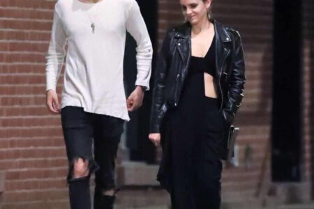 Emma Watson Looks Chic in an Edgy All-black Outfit for a Night Out in NY