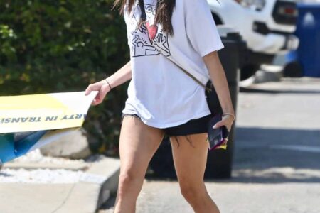 Nina Dobrev Shows Off her Slim Legs while Out and About in Los Angeles