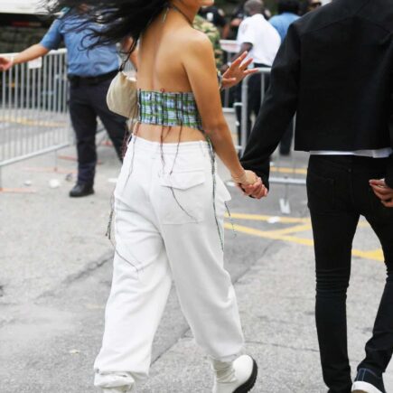 Shanina Shaik Walks Through Central Park in New York