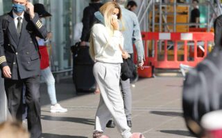 Katie Price at Stanstead Airport in London