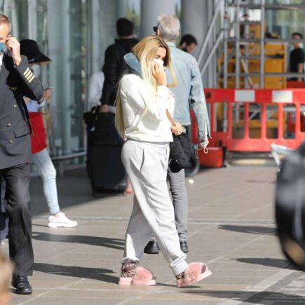 Katie Price at Stanstead Airport in London