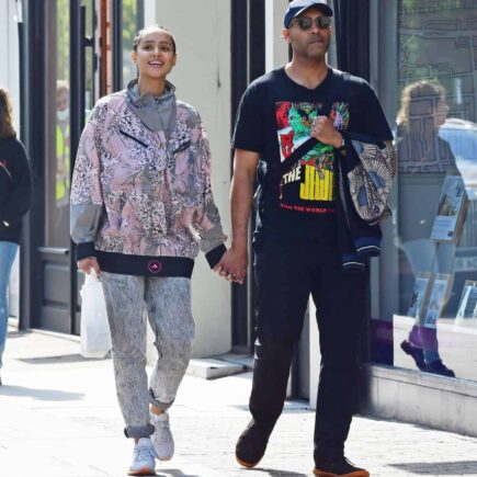 Nathalie Emmanuel with BF Alex Lanipekun in London’s Notting Hill