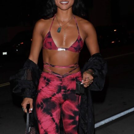 Karrueche Tran Posing Outside Catch LA in West Hollywood