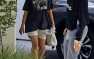 Camila Cabello in a Baggy T-shirt and Shorts Out in LA