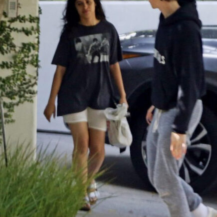 Camila Cabello in a Baggy T-shirt and Shorts Out in LA