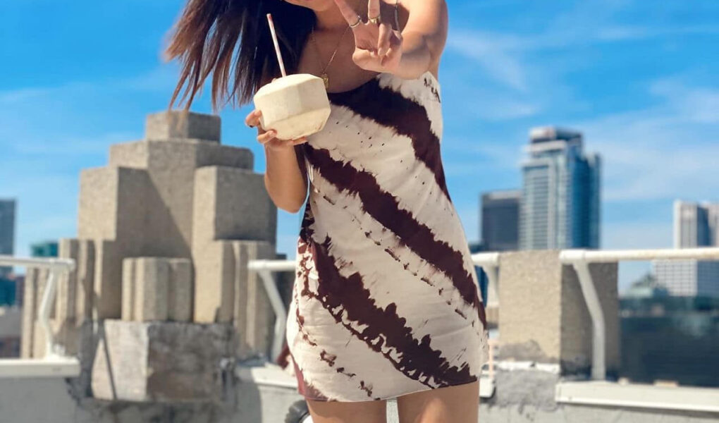 Victoria Justice Posing in Chic Short Dress on Instagram