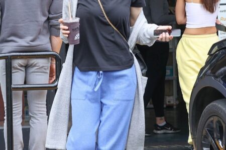 Alexandra Daddario in Casual Clothes at Earth Bar in LA
