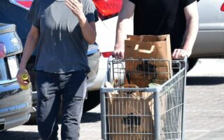 Courteney Cox and Johnny McDaid in Grocery Shopping