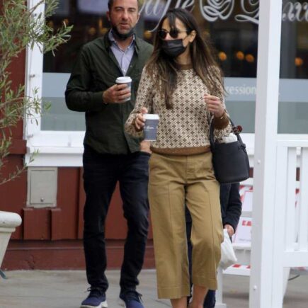 Jordana Brewster and Mason Morfit in Brentwood Country Mart