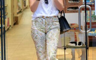 Ana de Armas Wore Paisley Jeans While Shopping in Santa Monica