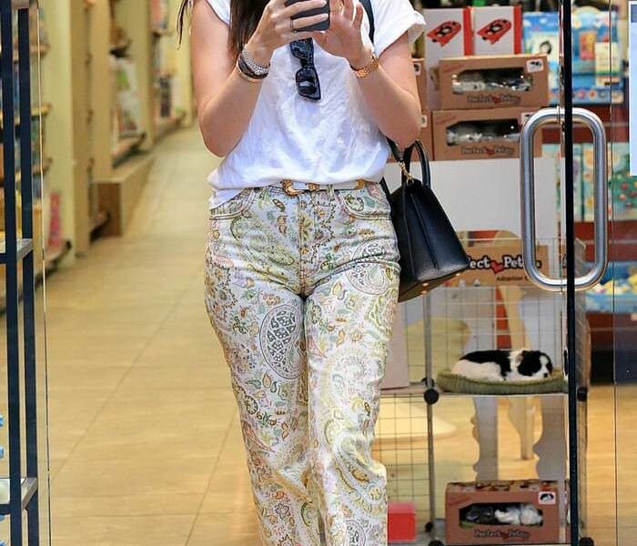 Ana de Armas Wore Paisley Jeans While Shopping in Santa Monica