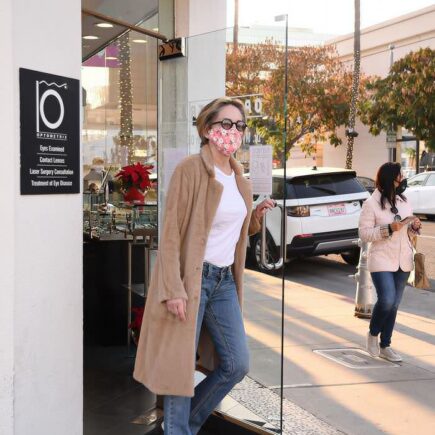 Sharon Stone Shopping New Sunglasses in Los Angeles