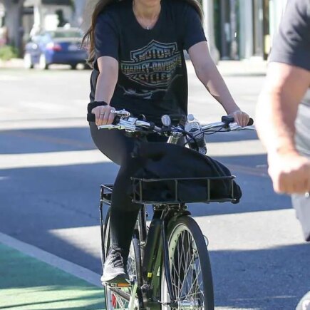 Christina Schwarzenegger Enjoys a Bike Ride with her Brother and Father