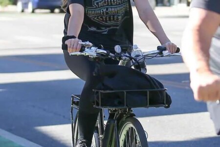 Christina Schwarzenegger Enjoys a Bike Ride with her Brother and Father