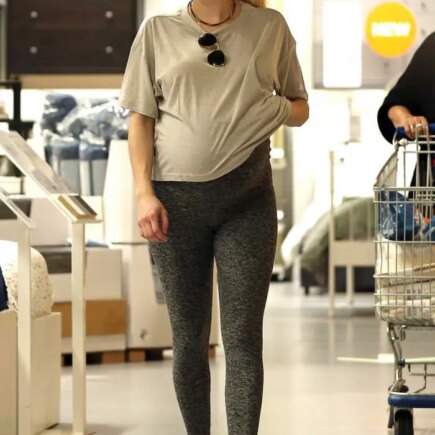 Emma Roberts Hold Her Baby Bump As She Shops In IKEA
