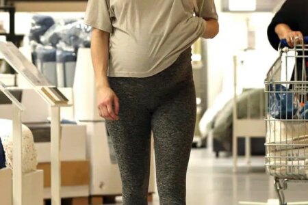 Emma Roberts Hold Her Baby Bump As She Shops In IKEA