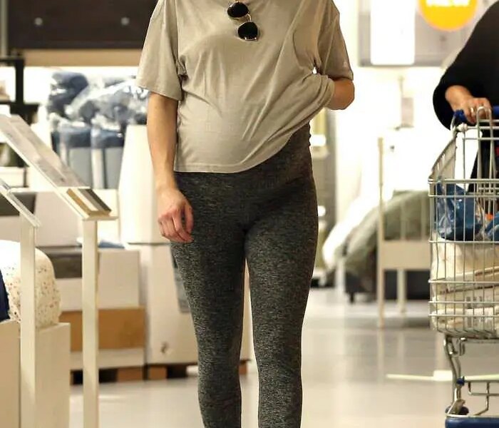 Emma Roberts Hold Her Baby Bump As She Shops In IKEA