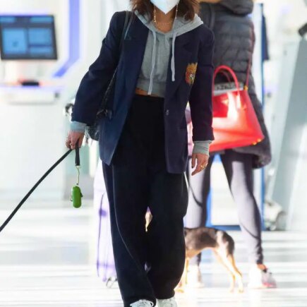 Vanessa Hudgens At JFK Airport In NY With A New Tattoo From Mr. K