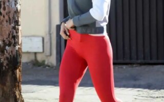 Eiza Gonzalez is Wearing Hot Red Leggings as She Steps Out in LA