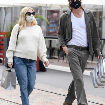 Emma Roberts Displays her Baby Bump While Out in LA with Boyfriend Garrett Hedlund