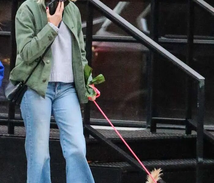 Naomi Watts in Cozy-chic Autumn Style as She Takes her Dog for a Walk in NYC