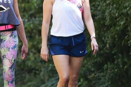 Reese Witherspoon Displays Her Slender Physique While Exercising with Friends